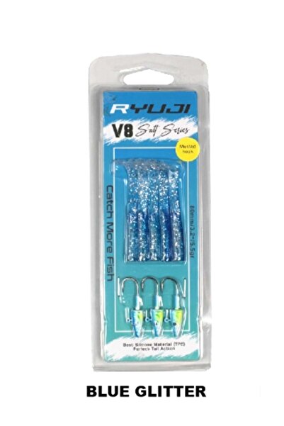 RYUJI V8 8CM, 5,5GR, BLUE GLITTER