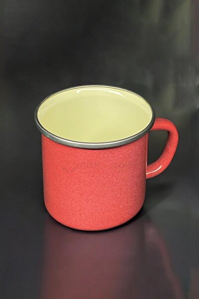 Nishev.com Evini Sev 450 ml Red Italian Enamel Cup Camper Cup