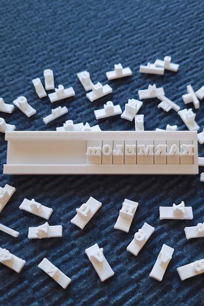 Karmelom Studio Letter and Number Stampa Set - Stamp Set for Clay, Ceramic, Cookie and Sugar Dough (65 Pieces)