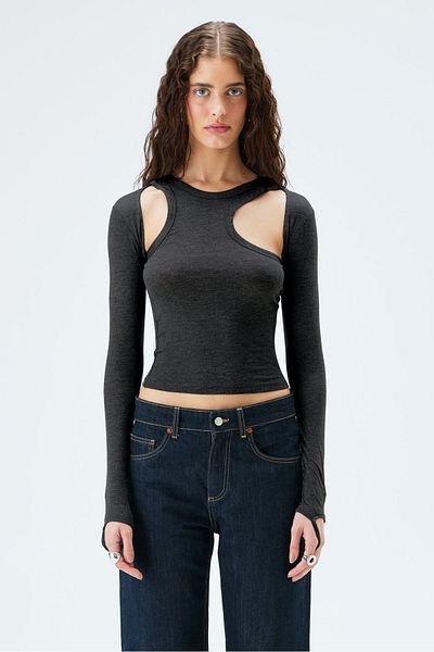 IAMNOTBASIC Anthracite Stefi Top Color