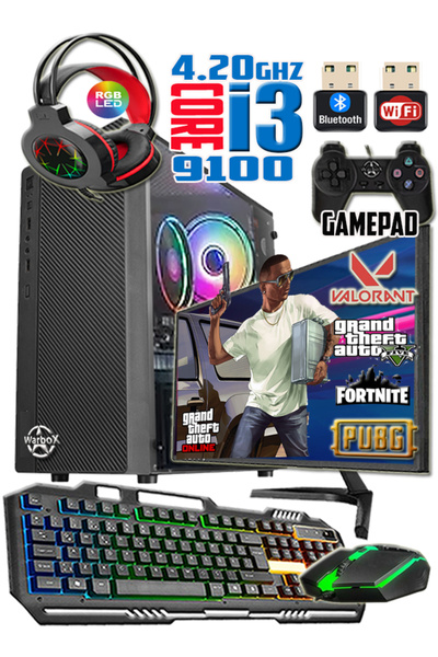 WARBOX Deep I3 9100 Turbo:4.20ghz 8gb Ram 240gb Ssd 250gb Hdd R7 240-4gb E.ka...