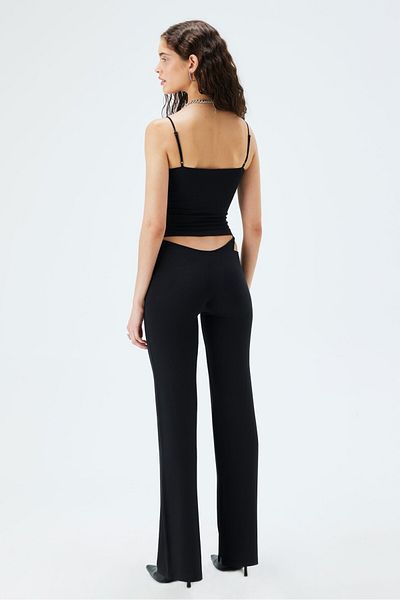 IAMNOTBASIC Pantaloni negri din polietilenă