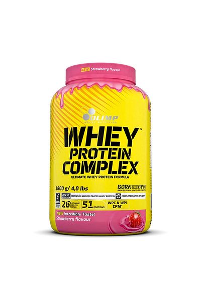 Olimp 1800 g Strawberry Flavored Whey Complex Protein Powder