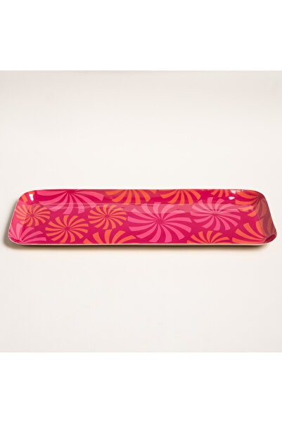 Zsa Zsa Zsu Nanpur Metal Dekoratif Tepsi 42x15x2 Cm Turuncu-pembe