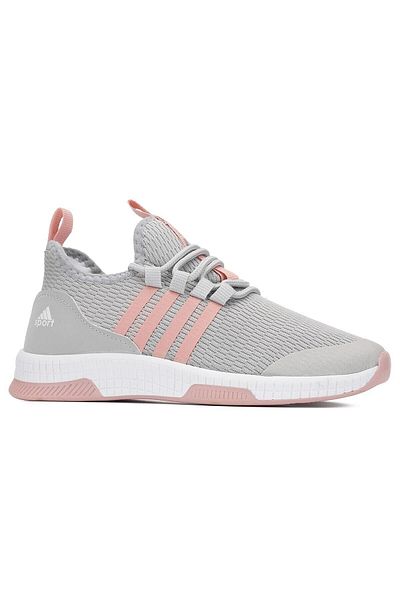 Allyup Adidași casual gri - Pulbere respirabilă pentru tricotaje Pantofi sport ușori de mers cu șireturi
