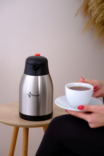 Penguen 1200P 304 Stainless Vacuum Steel Thermos 2 Lt
