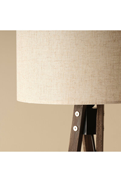 Bella Maison Bella Ahşap Lambader Gri-Ceviz (40x40x125 cm)