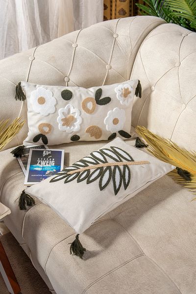 Bade Design 2-Piece Embroidered Punch Throw Pillow Covers - Rectangle 30X50