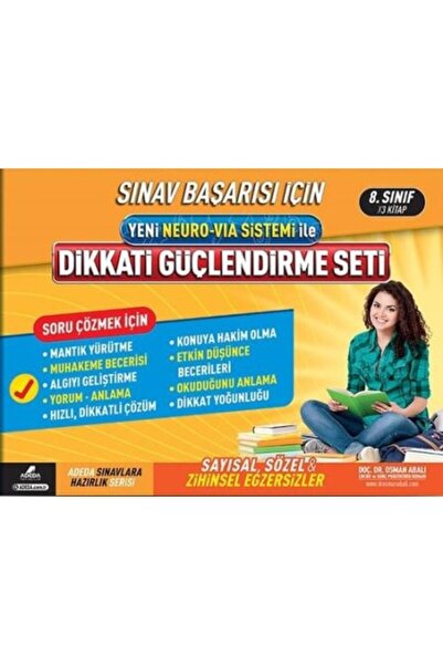 Adeda Yayınları Sınav Başarısı Için Yeni Neuro Via Sistemi Ile Dikkati Güçlendirme Seti 8. Sınıf 3 Kitap Takım