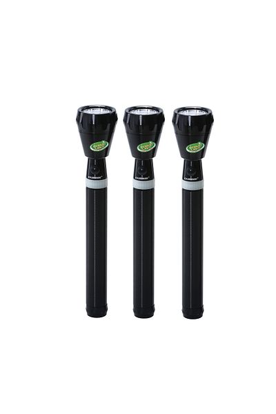Olsenmark مصباح يدوي LED قابل لإعادة الشحن - 3 قطع - ضوء شعلة فائق السطوع - بطارية مدمجة 3000 مللي أمبير في الساعة