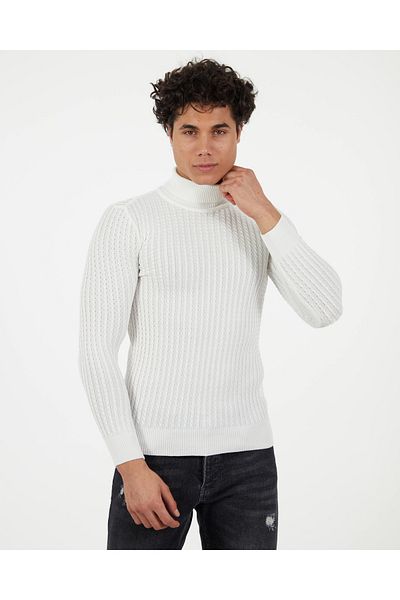 elkumoda Pulover slim din bumbac natural cu gât țesut, fără pilling, confortabil, elastic, subțire, tricotaj, pulover