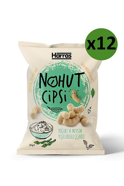 Harras Chickpeas Yogurt and Seasonal Greens 12 Pieces X 50 g
