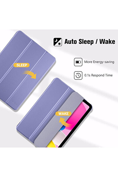 Fibaks iPad 11 A16 2025 10Th Generation 10.9 Case Pu Leather Front Back Full Protection Foldable Smart Cover with Stand