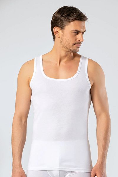 Cacharel 3 Pieces 50% Modal 50% Cotton Rib Men's Undershirt