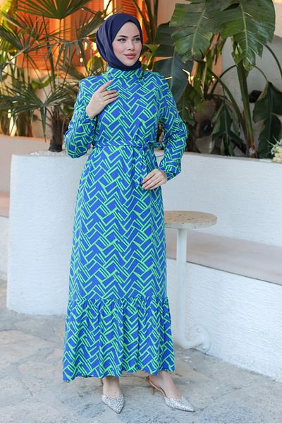 Bestenur Φόρεμα Rayel Woven Viscose 1336 - Πράσινο