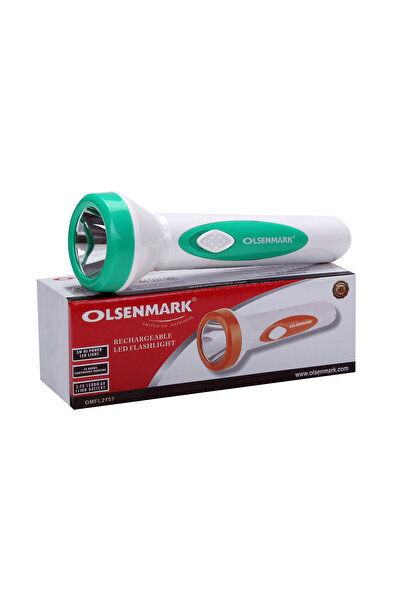 Olsenmark Rechargeable LED Flashlight 1500mAh Battery