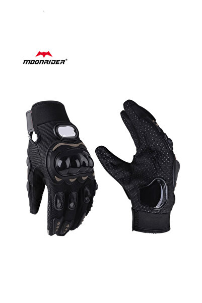 Moonrider Motosiklet Eldiveni Kemik Korumalı Unisex Motorsiklet Bisiklet Eldiveni Dokunmatik EN-13594 Nx.1