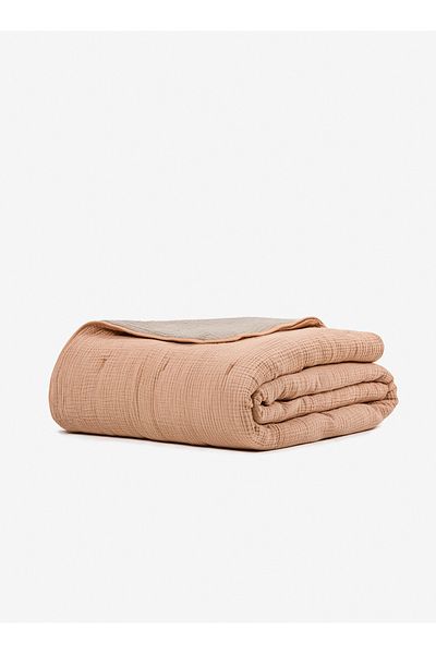 Barine Brown / Beige 178X234 Cocoon Cotton Quilt