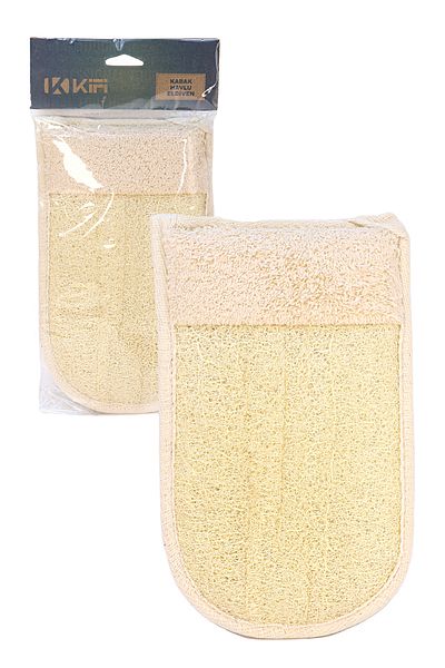 Kifi Natural Pumpkin Towel Gloves - Double Sided Kf9020
