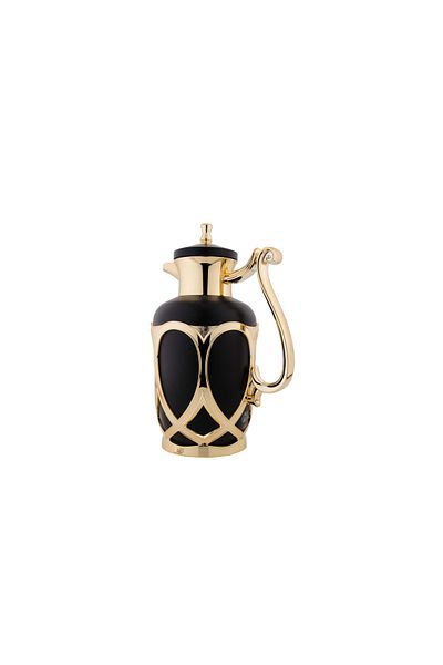 ALSAIF 2 Pieces Coffee And Tea Vacuum Flask Set Size: 0.7/1.0 L Color: Black/gold