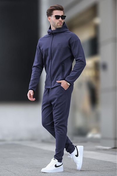 Madmext Σετ ανδρικής φόρμας Navy Blue - Με κουκούλα, 7201