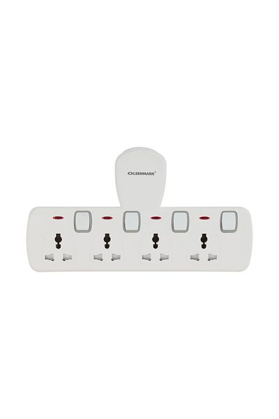 Olsenmark 4 way Universal Wall Socket with Individual Switches- OMES1861D