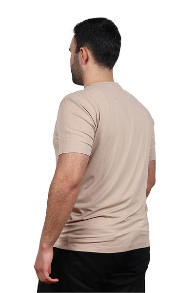Huğlu Beige Viscon T-Shirt