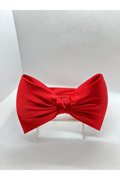 Çınar Aksesuar Red Satin Maternity and Maternity Crown - Big Bow Model (New)