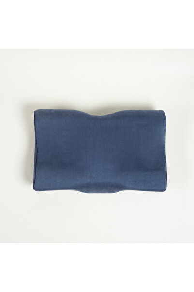 Zsa Zsa Zsu Lefke Boyun Destekleyici Viskon Visko Yastık 60x38x10/9 Cm Lacivert