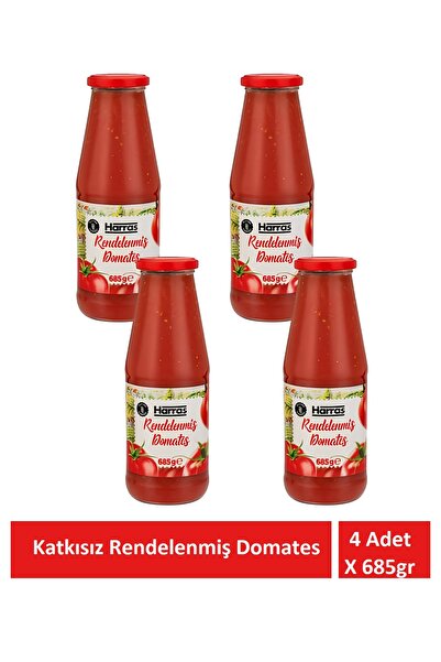 Harras Rendelenmiş Domates Cam Şişe 685 gr X 4 Adet