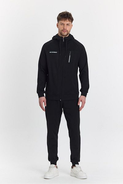 Marco Ferry Men's Tracksuit Set - Raster, Hooded, Black 5725-S