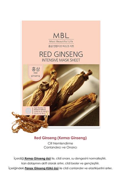 MBL Teresia Anti-Wrinkle Moisturizing Face Mask with Red Ginseng Extract