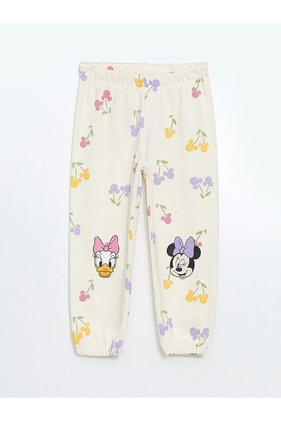 LC Waikiki Lcw Printed Girl's Tracksuit Bottom with Elastic Waist
