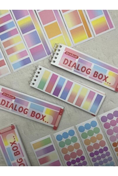 Kağıt Gemi Dükkan 20 Yaprak 328 Adet Binderli Kırmızı Tonları İndeks/İndex Sticker/Etiket/Çıkartma/Postit/Post-it