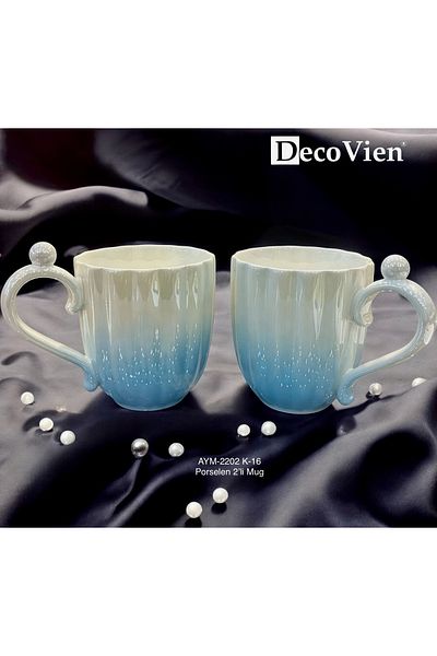 decovien Pearl Model Set of 2 Porcelain Cups
