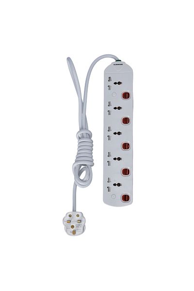 Olsenmark Extension Socket, 5 Way - 3 M Power Extension Socket Cord