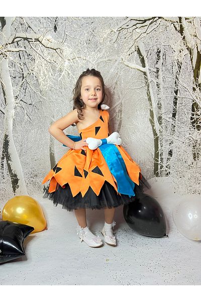 Star Kids Pink Pebble Dress for Girls, Pink Stone Age Costume for Girls