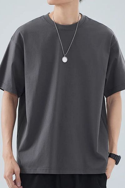 Tarz Cool Ανδρικό μπλουζάκι Oversize Crew Neck 100% βαμβακερό