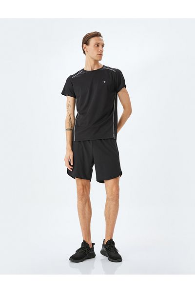 Koton Drawstring parachute fabric zipped pocket detail sport shorts.