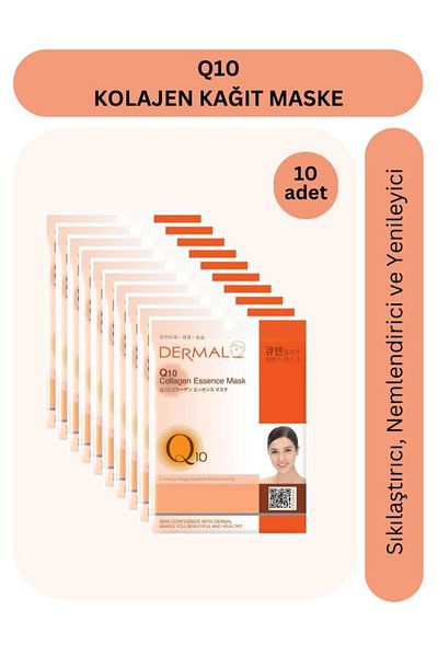 Dermal Firming, Moisturizing, Renewing Q10 Collagen Mask X10 Pieces