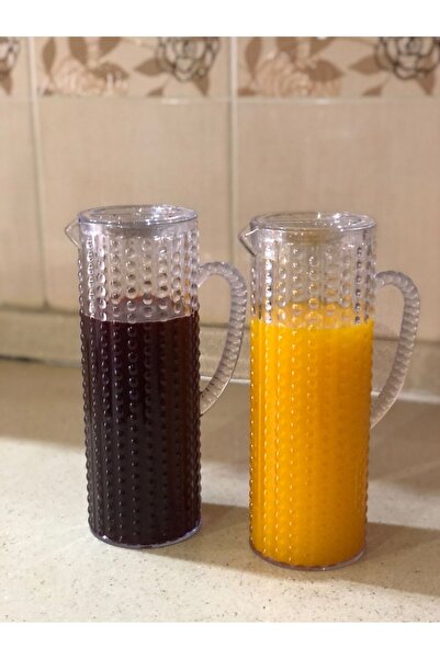 shop 2 Adet 1.5LT Kırılmaz Boncuk Desenli Dekoratif Sürahi