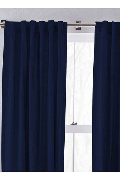 soufa dibaj Velvet Curtain for Bedroom Dining Studio Office - Dark Blue