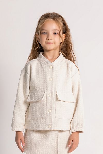 DMB BOYS & GIRLS Girl's Clamshell Pocket Snap Woven Jacket