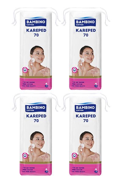 Bambino Cotton 70's X4 Square Makeup Cotton