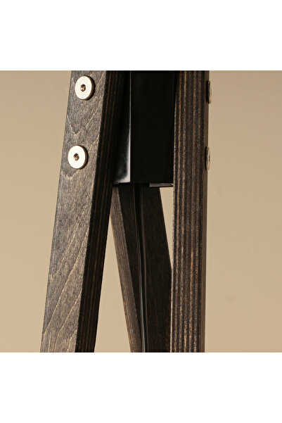 Bella Maison Bella Ahşap Lambader Siyah Krom-Siyah (40x40x125 cm)