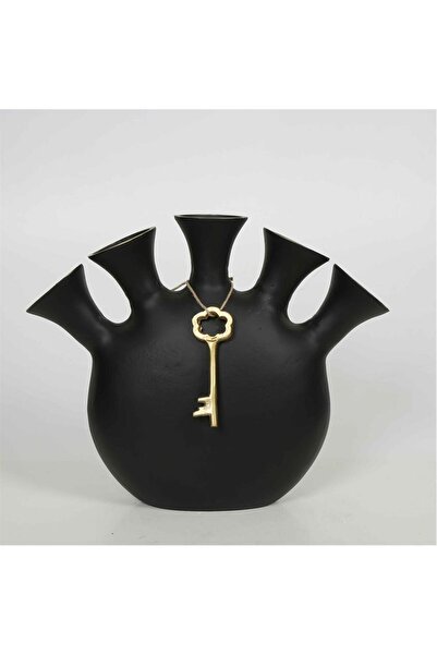 Vitale Μαύρο βάζο με κλειδί 8*36*29 εκ.