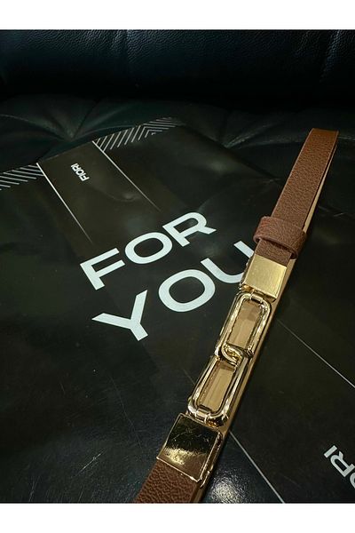 Fiori Thin Long Buckle Adjustable Women's Pants Belt, Coat Belt, Dress Belt, Shirt Belt