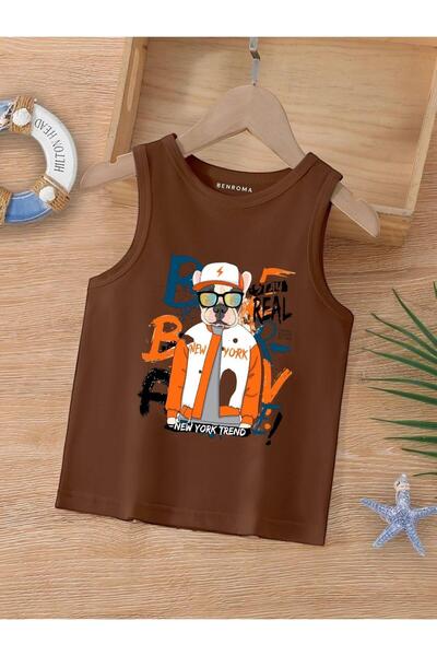 BENROMA KİDS TRICOU FĂRĂ MÂNECI CU PERSONAJ DE DESENE DESNEȚE PENTRU COPII