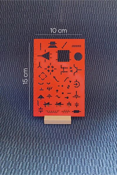 Karmelom Studio Electrical Electronic Symbol Template Ruler - Technical Drawing Tool