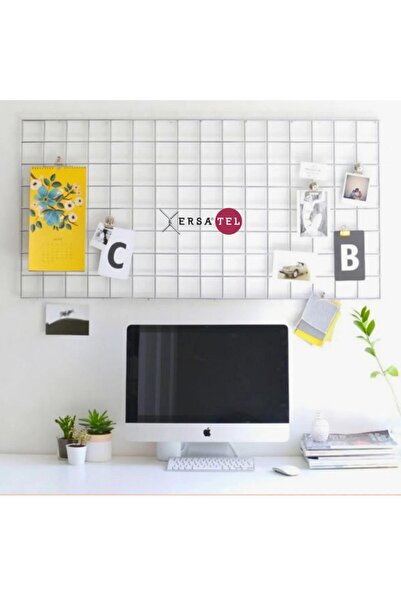 ERSA DEMİR ÇELİK Ersatel Dekoratif Duvar Panosu 56x120 Cm Beyaz | Tel Pano - Metal Pano - Ev Ofis Dekor